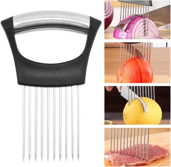 2024 New Onion Holder for Slicing - Lemon, Tomato, Avocado, Potato Slicer and Chopper - Kitchen Assistant Tool